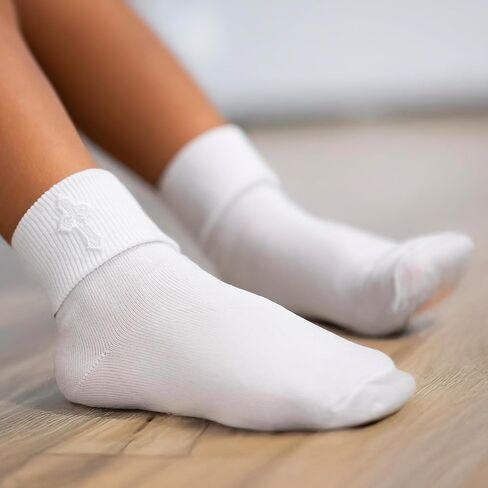 PICCOLO HOSIERY Christening Socks for Babies, Boys and Girls - 100% Nylon, Embroidered Cross and Lace Trim in Saudi Arabia