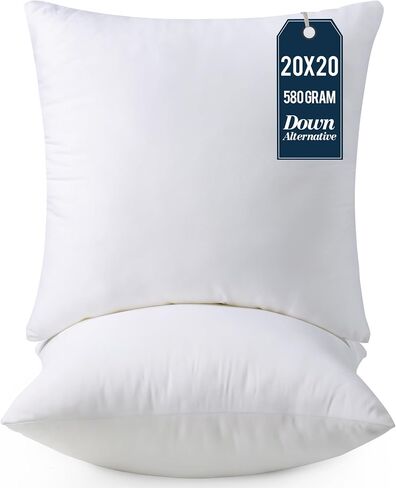 Utopia Bedding Throw Pillows Insert (Pack of 2, White) - 18 x 18 Inches Bed and Couch Pillows - Indoor Decorative Pillows in Saudi Arabia