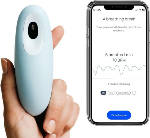 Breathing & Meditation Device - Instant Stress Relief, Anxiety Relief, Relaxation for Women & Men - Helps with Better Sleep, Stress, and Overall Health- Biofeedback Device - Blue Green in Saudi Arabia