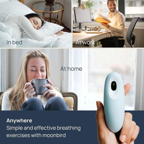 Breathing & Meditation Device - Instant Stress Relief, Anxiety Relief, Relaxation for Women & Men - Helps with Better Sleep, Stress, and Overall Health- Biofeedback Device - Blue Green in Saudi Arabia