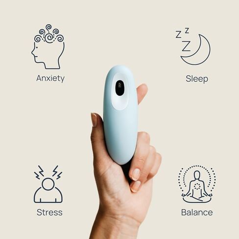 Breathing & Meditation Device - Instant Stress Relief, Anxiety Relief, Relaxation for Women & Men - Helps with Better Sleep, Stress, and Overall Health- Biofeedback Device - Blue Green in Saudi Arabia