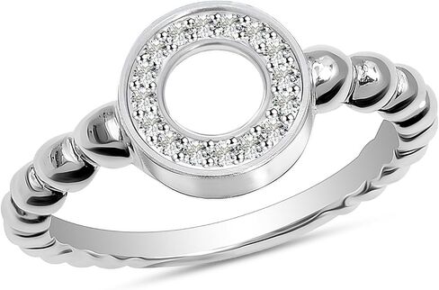 LeCalla 925 Sterling Silver Bead Band Ring for Women | Eternity Beaded Style Wedding Band | Classic Simple Plain Stackable Finger Rings in Saudi Arabia