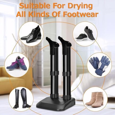 Air Choice Boot Dryer, Electric Shoe & Glove Dryer with Heat Blower Fan, 180 Mins Timer, Detachable Racks, Helps Reduce Odor, 4 Boot Warmer for Work Boots, Ski Boots, Sneakers, Gloves, and Hats in Saudi Arabia