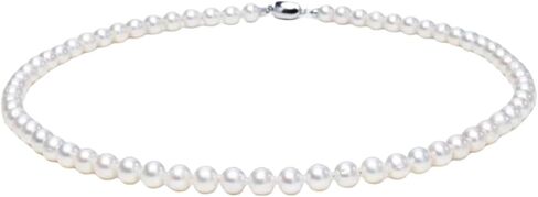 White Freshwater Cultured Pearl Necklace for Women with AAAAA Quality Round, Pearl Gifts for Christmas, Holidays，Valentine's Day and Anniversary in Saudi Arabia