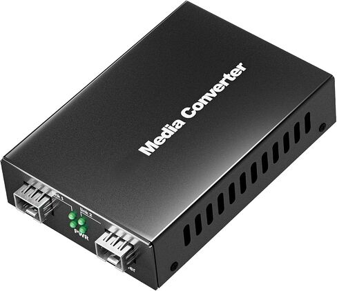 Gigabit SFP to RJ45 Fiber Media Converter, 1.25G Fiber to Ethernet Converter | 10/100/1000Base-TX to 1000Base-Fx Bridging Converter | Versatile Compatibility | Auto-Negotiation（1 PCS） in Saudi Arabia