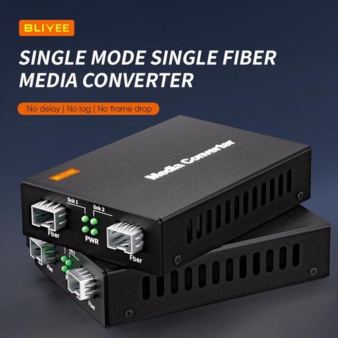 Gigabit SFP to RJ45 Fiber Media Converter, 1.25G Fiber to Ethernet Converter | 10/100/1000Base-TX to 1000Base-Fx Bridging Converter | Versatile Compatibility | Auto-Negotiation（1 PCS） in Saudi Arabia