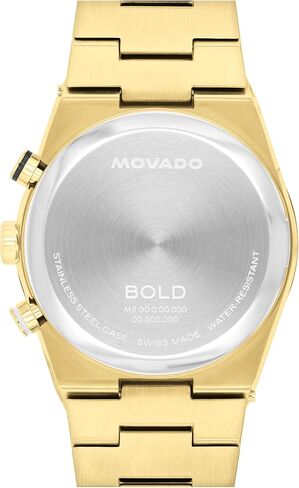 Movado Bold Quest Men's Luxury Chronograph Watch - Swiss Quartz Movement, Stainless Steel Bracelet, Water Resistance 50 Meters (5ATM) - Classic Timepiece - Gift for Him - 42mm in Saudi Arabia