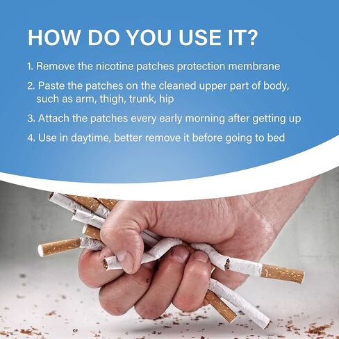 Aroamas Nicotine Patches to Help Quit Smoking, Stop Smoking - Delivered Over 24 Hours Nicotine Transdermal System to Stop Smoking Aids That Work (Stop Smoking Step 1 [2 Pack]) in Saudi Arabia