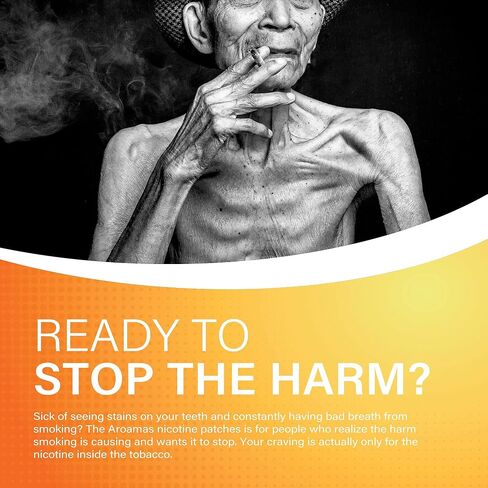 Aroamas Nicotine Patches to Help Quit Smoking, Stop Smoking - Delivered Over 24 Hours Nicotine Transdermal System to Stop Smoking Aids That Work (Stop Smoking Step 1 [2 Pack]) in Saudi Arabia