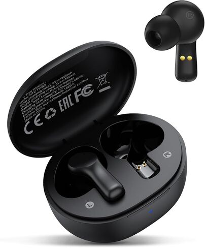 HTC True Wireless Earbuds 1 Bluetooth 5.1 with USB-C Charging Case, 32-Hour Playtime, Built-in Microphone with ENC, Touch Control Wireless Earbuds in Kuwait