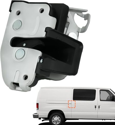 مزلاج باب البضائع الخلفي من الجانب الأيسر للسائق مع مقبض لـ 1992-2019 Ford E150 E250 E350 E450 Econoline Club Wagon Super Duty | يستبدل 8C2Z-15431A03-A 6C2Z-15431A03-AA in Saudi Arabia