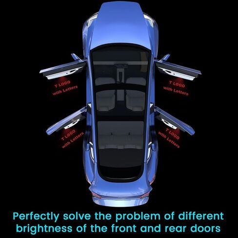 Puddle Lights Compatible with Tesla Model Y/3/S/X Accessories, Ultra-Bright Welcome Light, Door Projector Lights in Saudi Arabia