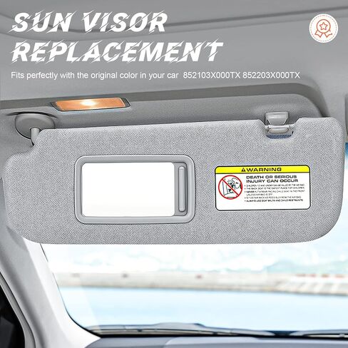 Beige Driver Left + Passenger Right Side Sun Visor Replacement Compatible with 2011 2012 2013 2014 2015 Hyundai Elantra Replace 852103X000TX 852203X000TX in Saudi Arabia