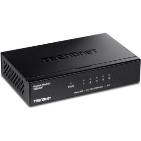 TRENDnet 2-Port Gigabit Splitter with USB Type C Power, TEG-102S, Splits One Network Connection Into Two, USB Type C Power Cable Included, NDAA & TAA Compliant