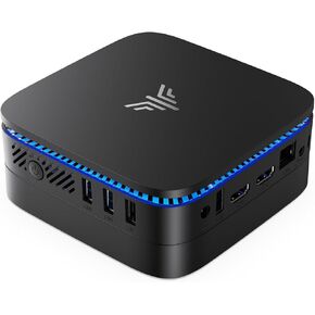 KAMRUI AK1PLUS Mini PC, 12GB LPDDR5 4800MHz 256GB M.2 SSD with N100 Processor, 4K Mini Desktop Computer with 2 HDMI, Support WiFi 5, BT 4.2 for Office, Home