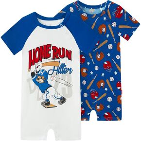 Baby Boys Bamboo Viscose Short Sleeve Rompers