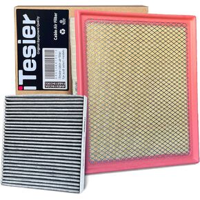 Engine Cabin Air Filter kit for Tundra 5.7L 4.6L (2014-2021), Sequoia 5.7L (2014-2022), Replaces 17801-0P100, 87139-30040