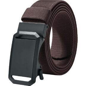 LionVII Ratchet Elastic Stretch Belts, 1 3/8" Belt for Men with Automatic Buckle for Men, Adjustable Trim to Fit 27-46" Waist