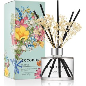 COCODOR Lavender Reed Diffuser/Dark Vanilla&Sandalwood/6.7oz/1Pack / Home Fragrance Scent Essential Oil Stick Diffuser for Bedroom Bathroom Home Décor