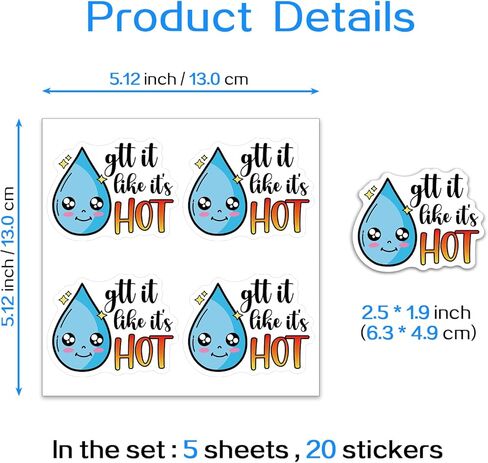 YAZMEEN 20 Pcs Funny Colon Organ Stickers This Too Shall Pass Stickers Decals for Water Bottle Notebook Phone Work Accessories Stickers for Nursing Doctor Assistant Student Medical Staff（Size 2.5''） in Kuwait