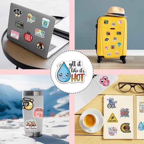 YAZMEEN 20 Pcs Funny Colon Organ Stickers This Too Shall Pass Stickers Decals for Water Bottle Notebook Phone Work Accessories Stickers for Nursing Doctor Assistant Student Medical Staff（Size 2.5''） in Kuwait