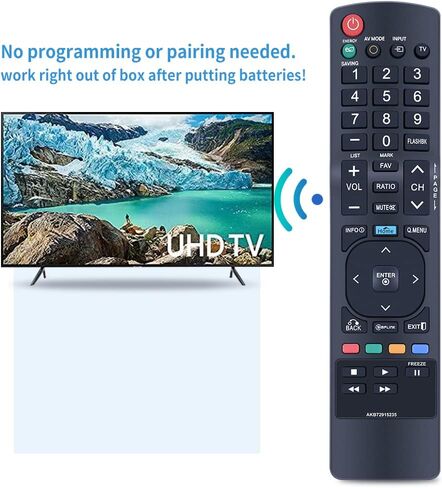 AKB72915239 Replaced Remote for LG TV 32LV2500 32LV3500 22LV2500 26LV2500 32LK330 32LK450 22LV2500UA 42LK450 42LK450UB 42LK450UH 47LK450 47LK520 47LK520UA 55LK520 55LK520UA 55LV5300 in Kuwait