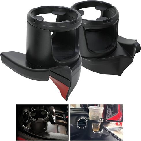 حامل أكواب SUNPIE من جانب الركاب، متوافق مع 2018-2024 Jeep Wrangler JL JT، مكان زجاجات يصل إلى 30 أونصة، حامل باب إكسسوارات JL، حامل مشروبات الزجاجة قطعة واحدة (جانب الركاب) in Saudi Arabia