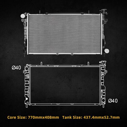 DWVO Radiator Compatible with 2009 2010 2011 2012 2013 2014 2015 2016 2017 2018 Ram 1500 2011 2012 2013 Ram 2500 3500 3.6L 3.7L 4.7L 5.7L V6 V8 in Saudi Arabia