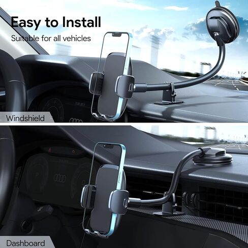 Phone Holder Car [Upgrade Clip Never Fall] Car Phone Holder Mount Automobile Air Vent Hands Free Cell Phone Holder for Car Fit for All Car Mount for iPhone Android Smartphone in Kuwait