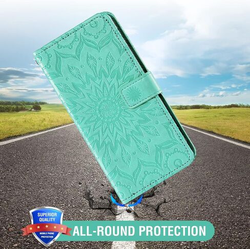 Phone Case for Alcatel 3V 2019 Wallet Cases with Tempered Glass Screen Protector Sunflower Leather Slim Flip Cover Card Holder Stand Cell Accessories Alcatel3V Acatel 3 V V3 19 5032W Women Rose Gold in Saudi Arabia