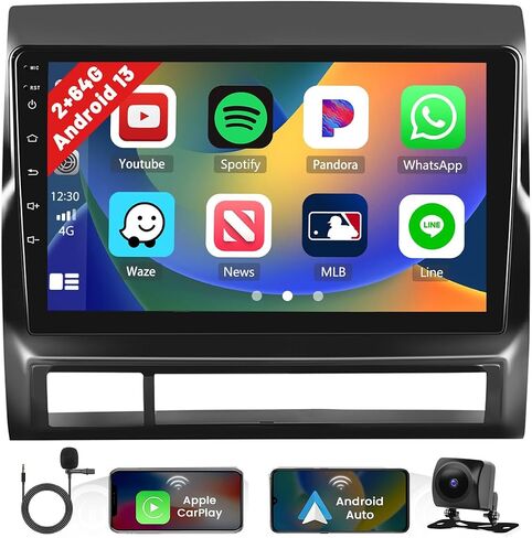 [4G+64G] Android 13 Radio for Toyota Tacoma 2005-2013 with Wireless Carplay Android Auto, Hikity 9 Inch Touch Screen Stereo with GPS Navigation Bluetooth DSP FM/RDS Backup Camera in Saudi Arabia