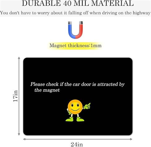 Black Blank Car Magnets with 40 mils, 2 Pack 24" x 12" Car Magnets and Decals, Rounded Corners Car Door Magnets, Magnet for Car to Advertise Business, Prevent Car Scratches & Dents in Saudi Arabia