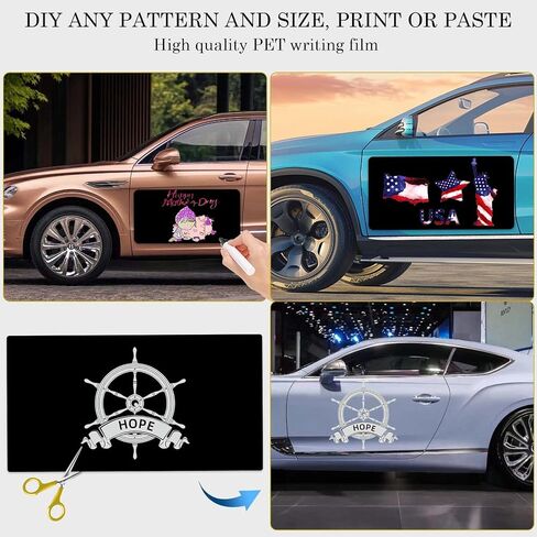 Black Blank Car Magnets with 40 mils, 2 Pack 24" x 12" Car Magnets and Decals, Rounded Corners Car Door Magnets, Magnet for Car to Advertise Business, Prevent Car Scratches & Dents in Saudi Arabia