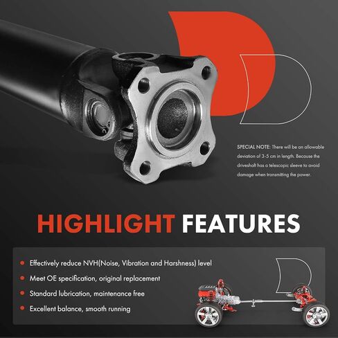 A-Premium Rear Complete Drive Shaft Prop Shaft Driveshaft Assembly Compatible with Subaru Outback 2010 2011 2012 2013 2014, 2.5L 3.6L, AWD Manual Transmission, Replace# 27111AJ10E in Saudi Arabia