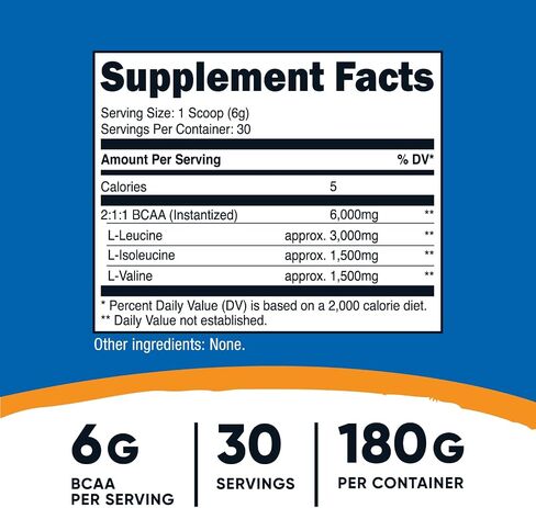 Nutricost BCAA Powder 2:1:1, 120 Servings (Green Apple) in Saudi Arabia