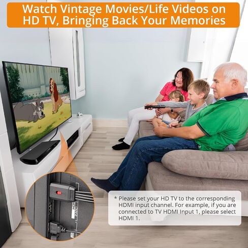 Neoteck RCA to HDMI Converter 60cm/2ft RCA to HDMI Cable Supports 16:9/4:3 Aspect Conversion Built-in RCA Cable for Game Console Plug and Play Widely Used in Wii/PS2/N64-Female RCA Input in Kuwait