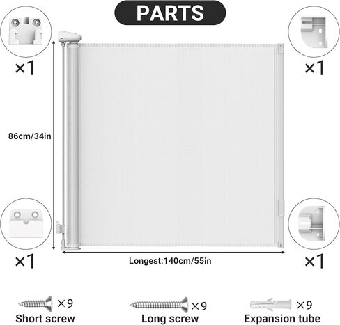 Ycozy Punch-Free Accessories 4-Pack, only for Retractable Baby Gate SG018, No Drilling Accessories Including Two Types of Adhesive Tapes in Saudi Arabia