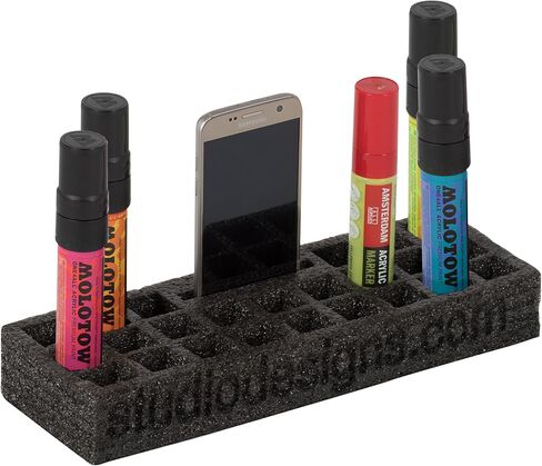SD Studio Designs Modern Flexible Foam Table Top Organizer for Pencils 2 Pk, 10 mm Slots in Saudi Arabia