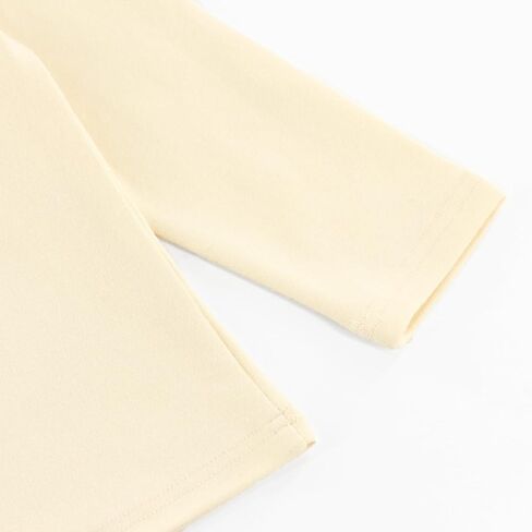 تي شيرت خريفي بأكمام طويلة من القطن الناعم للأولاد والبنات بلون سادة للأطفال من عمر 2T-8 سنوات in Kuwait