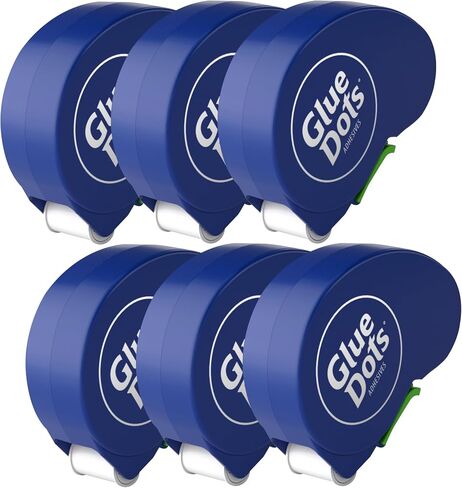 Glue Dots, Roll for everyday uses, 3-pack, ½", .5 Inch, 900 Total Dots, Movable, Repositionable, Multi-Functional, Label Containers, Glue Stick and Tape Alternative, Clear in Saudi Arabia