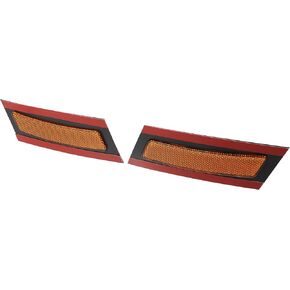 X AUTOHAUX Pair Front Bumper Reflector Side Marker for BMW X5 2007-2010 63217162547 63217162548 Replace Amber Color Reflector Yellow