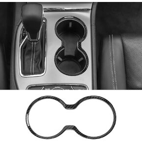 Compatible with Jeep Grand Cherokee 2011-2021, Front Cup Holder Cover Trim (Carbon Fiber)
