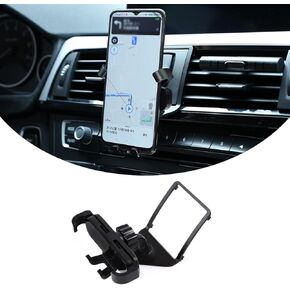 LLKUANG for BMW 3 4 Series M3 M4 F30 F31 F32 F33 F34 F36 F80 F82 F83 360-Degree Rotary Cell Phone Holder Mobile Phone Mount Black(Magnet) (Black)