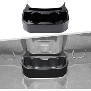 for JL Rear Cup Holder, Dual Extra Cup Holder Organizer Tray Drink Holder for Back Seat Compatible with Jeep Wrangler JL JLU & Gladiator JT 2018-2023
