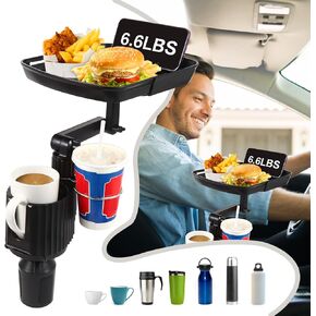 حامل أكواب السيارة قابل للحمل، حامل أكواب المشروبات المتوسع لحامل أكواب السيارة، حامل الهاتف، صينية طعام السيارة لتناول الطعام لجميع الأغراض، حامل أكواب السيارة للشاحنة، الوجبات الخفيفة، منظم فرنسي، ملحقات رحلة الطريق in Kuwait