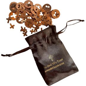 Pennies from Heaven Gift Set of (25) Cross Pennys (25) Crosses Cut Outs in God We Trust Velvet Pouch Christian Charms for Jewelry Making, Church Gifts, Spread Gods Word USA