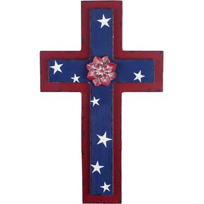 BAYSBAI Wooden Cross, Hanging Crucifix Wall Cross Catholic, Decorative Crosses for the Wall, Christian Baptism Confirmation Gift
