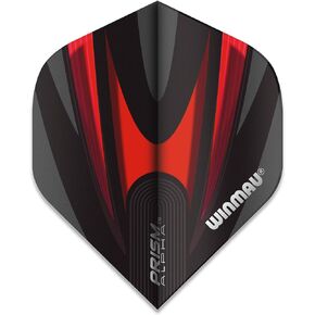 Winmau Prism Alpha Black & Red Extra Thick Dart Flights - 1 Set per Pack (3 Flights in Total)