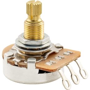 Musiclily Pro HD A500K Full Brass Metric Coarse 18-Spline Split Long Shaft Pot Audio Taper Potentiometer for Electric Guitar Bass