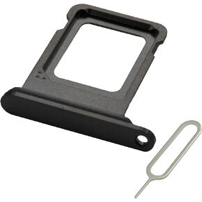 MMOBIEL SIM Card Holder Compatible with iPhone 15 Pro/15 Pro Max - SIM Tray - SIM Card Slot - SIM Card Holder Replacement - Incl. SIM pin and Waterproof Rubber Ring - Black